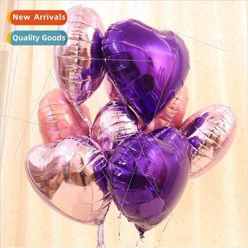 18 inch light plate heart-shaped peach aluminum foil balloon