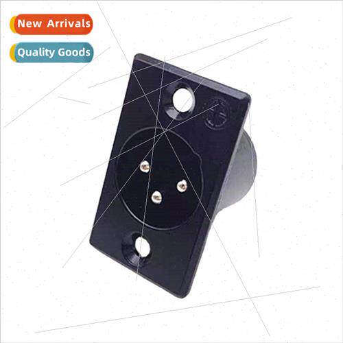 Black HF metal XLR male chassis connector three pole XLR mal