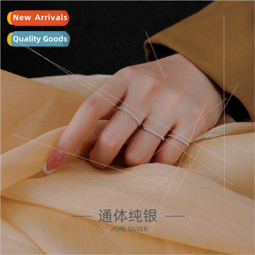 S925 silver plated Japan fine diamond handmade ring simple f