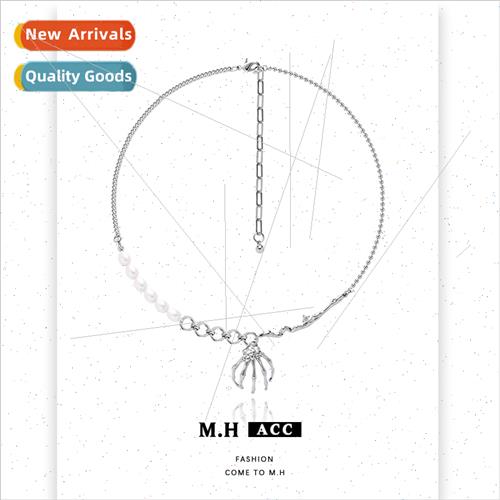Devil claw necklace female pearl splicing tide cool collarbo