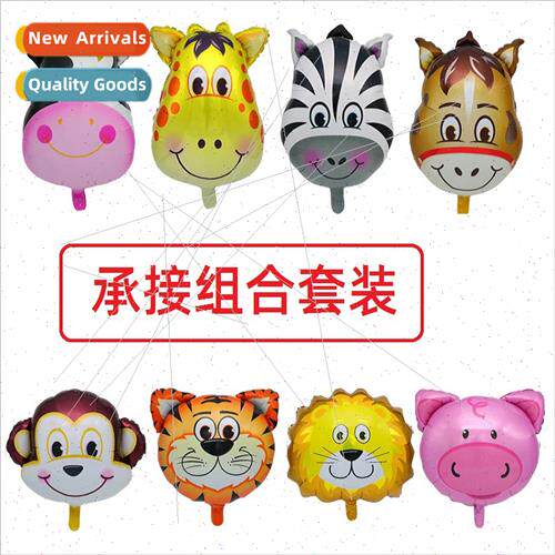 Medium cartoon animal head aluminum film balloon lion tiger