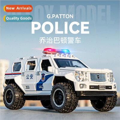 1:24 George Patton police car alloy car model sound light bo