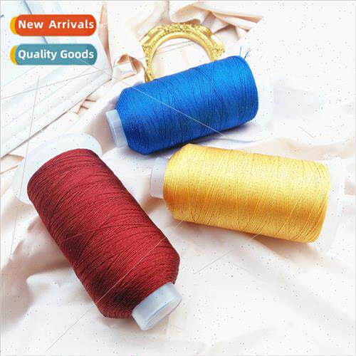 Gold silver color silk thread colorful thread diy red black
