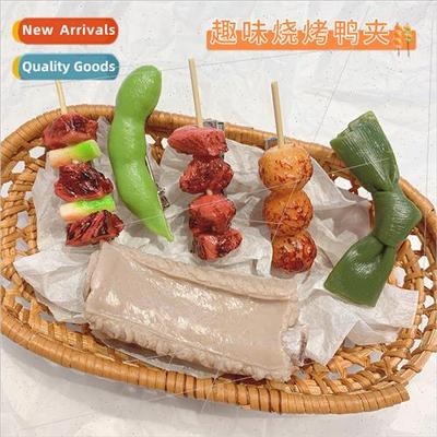 ght snack barbecue fried skewer quirky ribs hairpin fashion