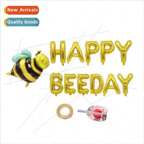 HAPPY BEEDAY ttle Bee Theme Party Decoration Balloon Package