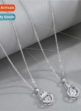 s925 silver zirconium spir pendant female Korea simple beati