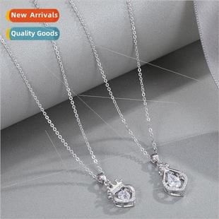 s925 silver zirconium spir pendant female Korea simple beati