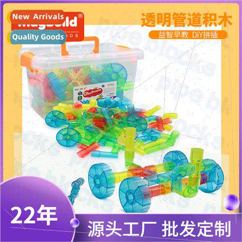 diy transparent water pipe building blocks plastic toys earl