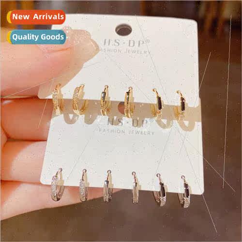 Korea fashion simple diamond set three sets combination ear
