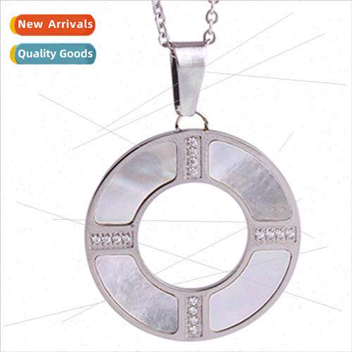 Korea Ins simple female fashion diamond shell round ring tan