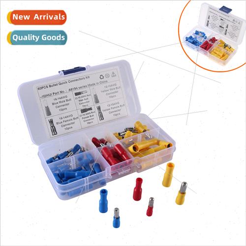 60pcs Combination Bullet male female terminals Cold pressed