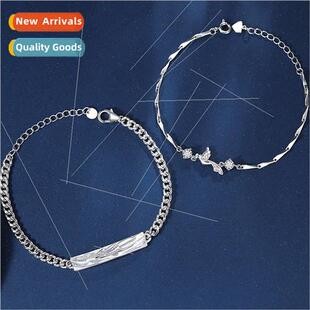 Blue Eucalyptus Bird Couple Bracelet Men Women Pair Diamond