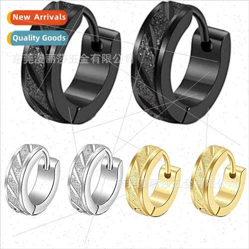Korea flower pattern frosted earrings适用men women earrings