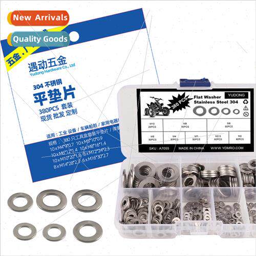 380pcs boxed-304 Stainless springs Round flat washers O-ring