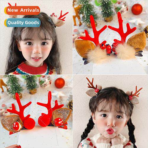 Christmas antler hair clips Christmas hair accessories child