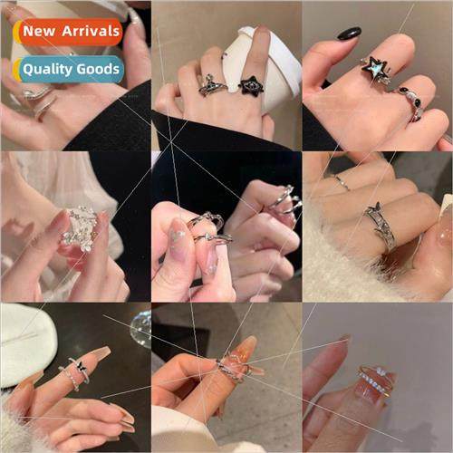 Ins Korea niche ring female hundred wh cold wind open index