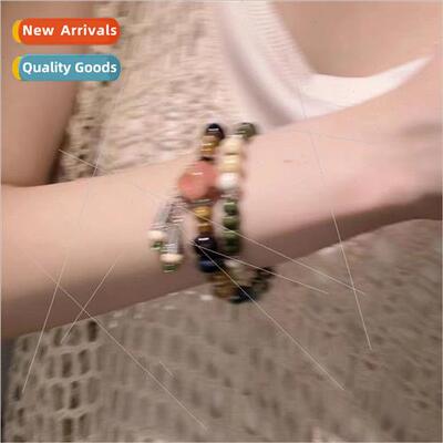 Handmade ceramic beaded bracelet female new Chinese ethnic c