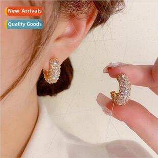 earrings super exquise niche zirconia fashion mple Korea