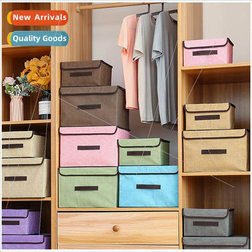 Sundry organizer set two wh lid dustprofabric storage box fo