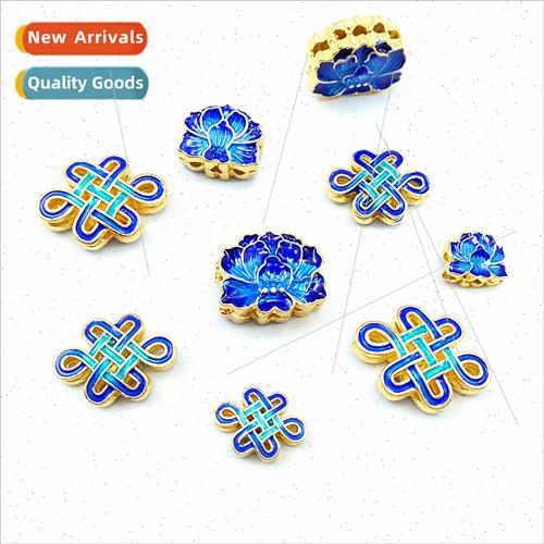 Pure copper gold-plated burnished Chinese knot lotus back cl