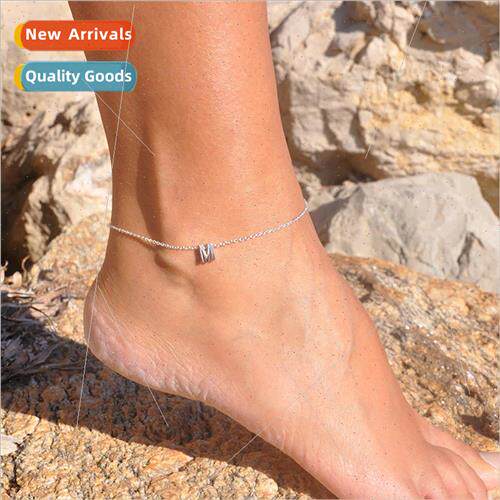 New diy English letters anklet female stainless steel foot c