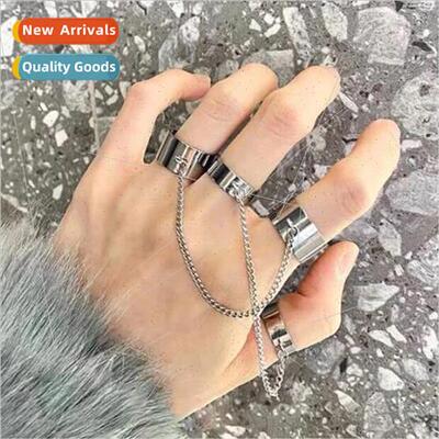 Vegetarian ring glossy tassel chain ring fashion nd connecti