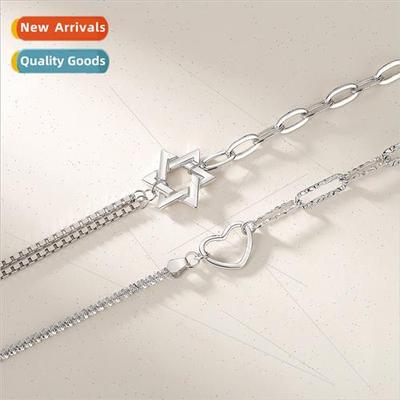 Hexagram couple bracelet men women a pair ndy hollow stars l