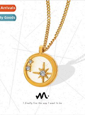 Summer ins simple octomom diamond texture necklace necklace