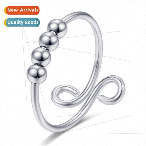 Europe new anti-sss anxiety beads rotating ring single circl