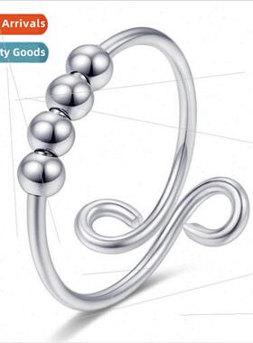 Europe new anti-sss anxiety beads rotating ring single circl