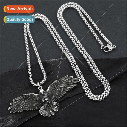 Europe vintage eagle pendant punk necklace retro female tide