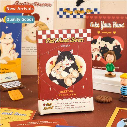 card cat artist soft cute handbook message notation blessing