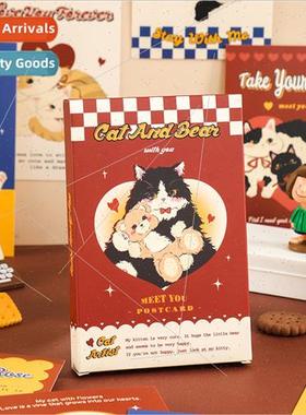 card cat artist soft cute handbook message notation blessing