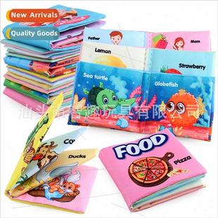 Baby early education English cloth book baby cognive tear no