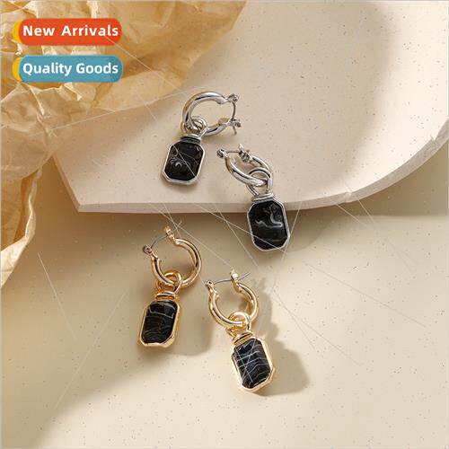 Europe popular geometric French earrings niche minimalist re