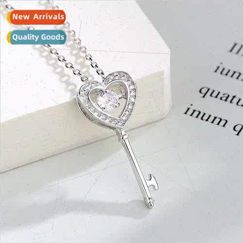 Spirual heart-shaped key pendant fashion simple full brick K