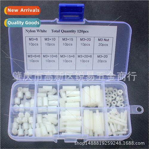 M3 whe 120pcs boxed plastic nylon screws nuts male female is