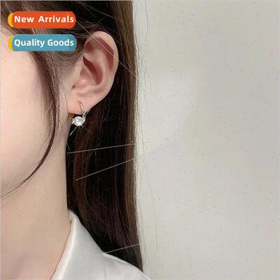 Crossover zirconia earrings round diamond earrings fashion K