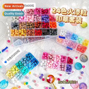 Fire Paint Stamping Wax Grain Compartment Pack Macaron Color