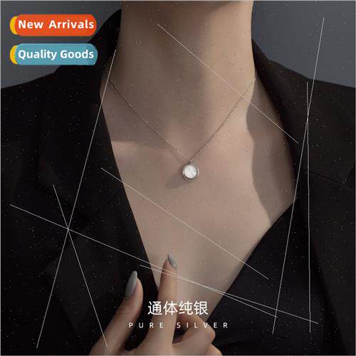 S925 silver cat eye stone necklace female niche collarbone c