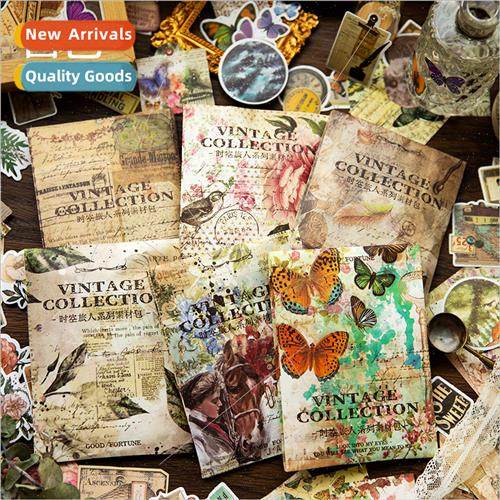 Time traveler material package lerary retro ins plant handbo