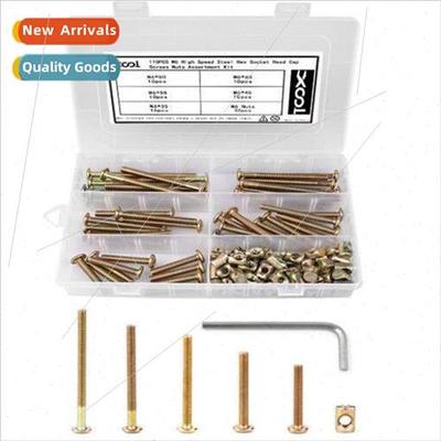 110pcs Furnure Hexagon Socket Head Screws Nuts K wh Mounting