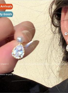 New flash diamond pearl earrings female niche earrings compa
