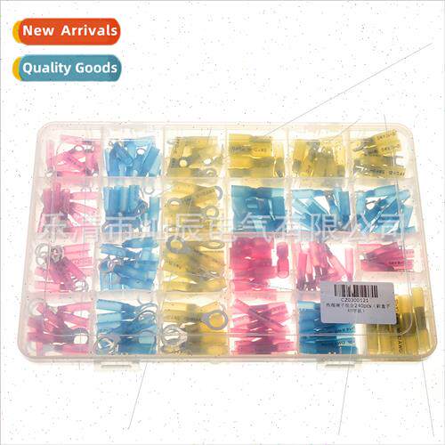 240pcs Heat Shrinkable Terminal Block Set Circle Crimp Termi