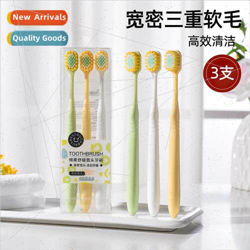 Japan wide head toothbrush soft bristles adult men women cou