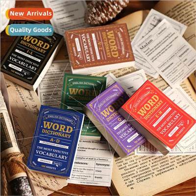 Dictionary word material paper book vintage English basic ha