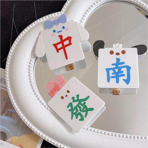 cartoon text hair clips duckbill clip cute sweet girl side c