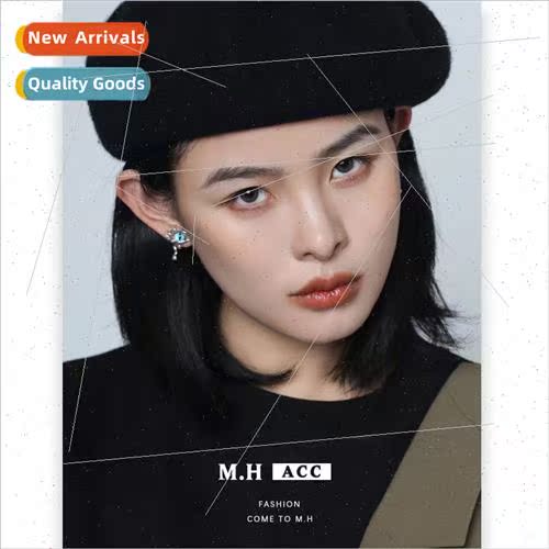 Korea angel tears earrings 925 silver pin niche earrings ear