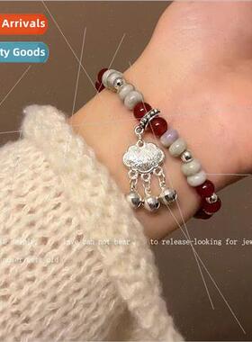 One Step One Sound New Chinese Red Stone Beaded Bracelet  ck