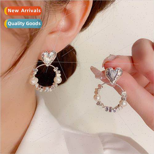 Love broken silver earrings s925 silver pin fashion earrings